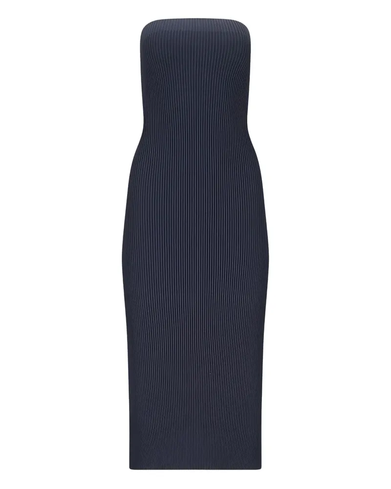 Max Mara Schulterfreies Midikleid - Blau Blau