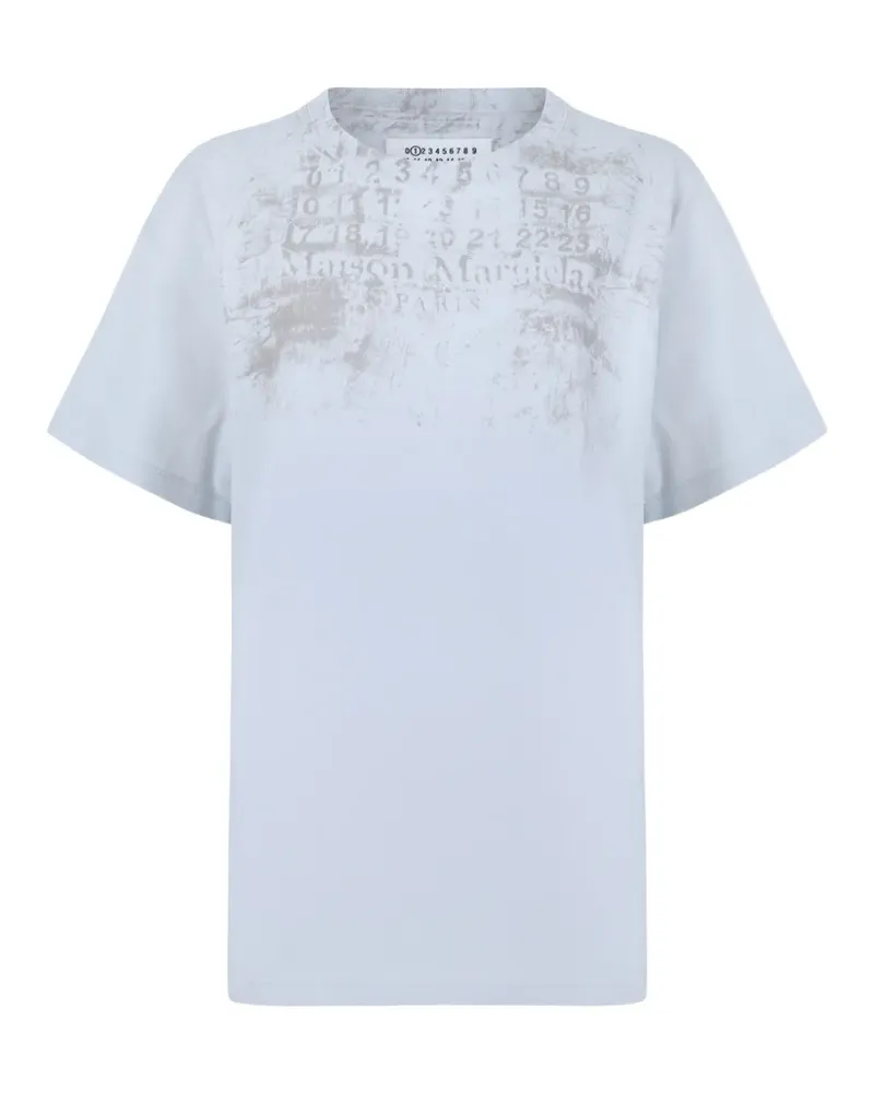 Maison Margiela T-Shirt mit Logo-Print - Blau Blau