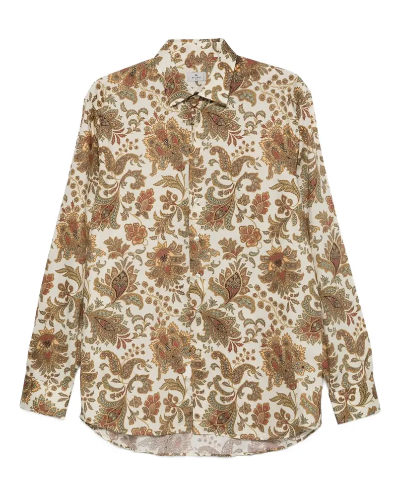 Etro paisley-print cotton shirt - Nude Nude