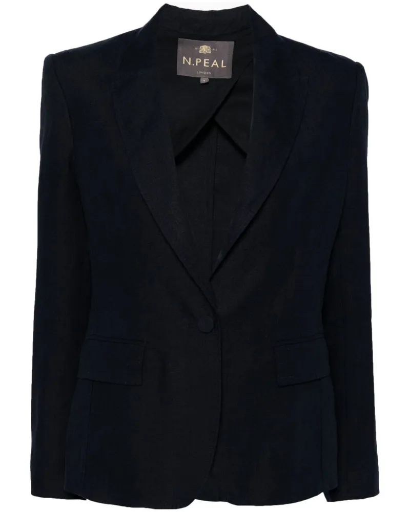 N.Peal Chloe Blazer mit steigendem Revers - Blau Blau