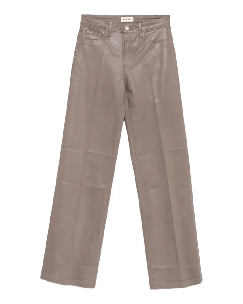 L'Agence Beschichtete Cayton Jeans mit weitem Bein - Grau Grau