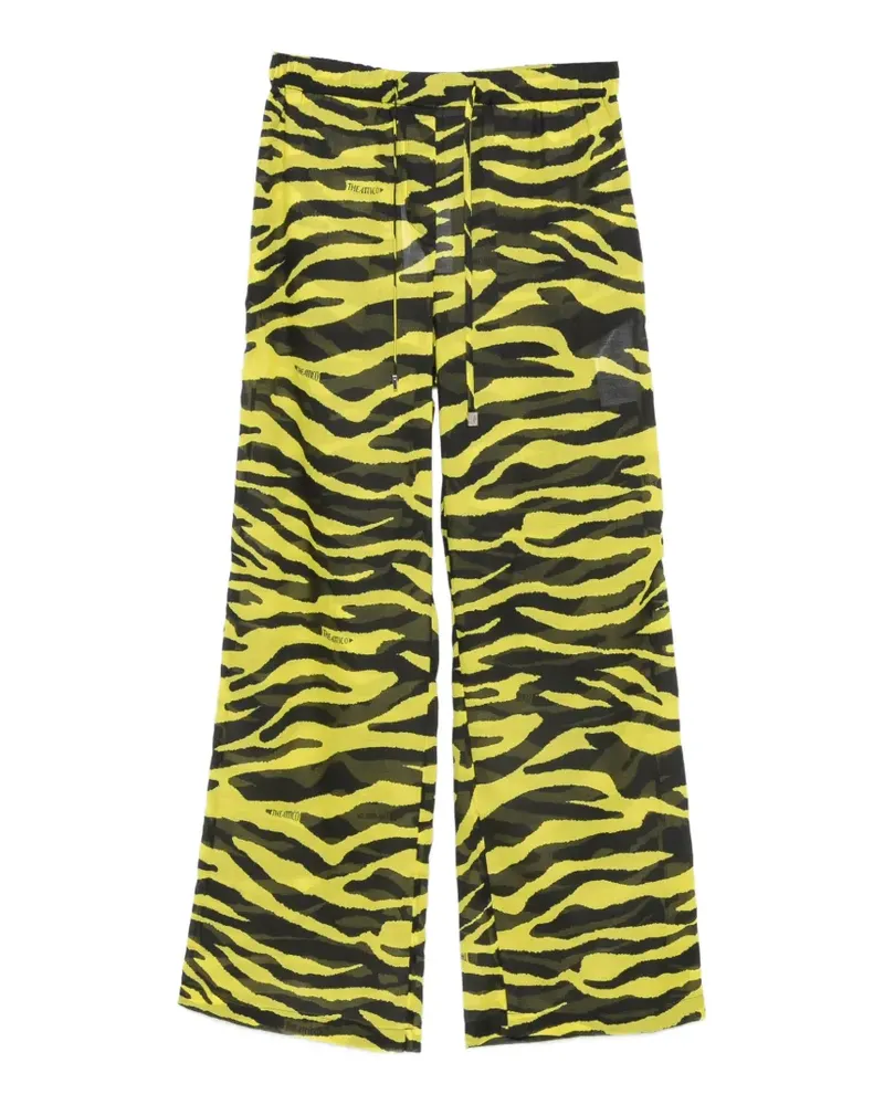 ATTICO zebra-print drawstring trousers - Gelb Gelb