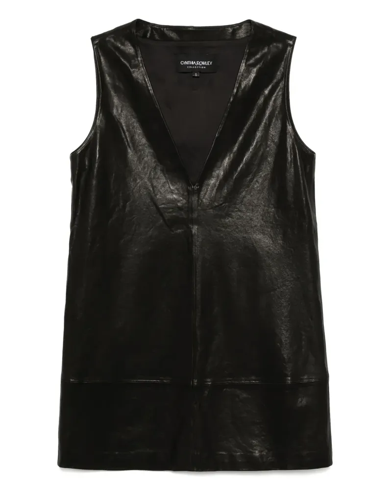 Cynthia Rowley Downtown Kleid aus Leder - Schwarz Schwarz