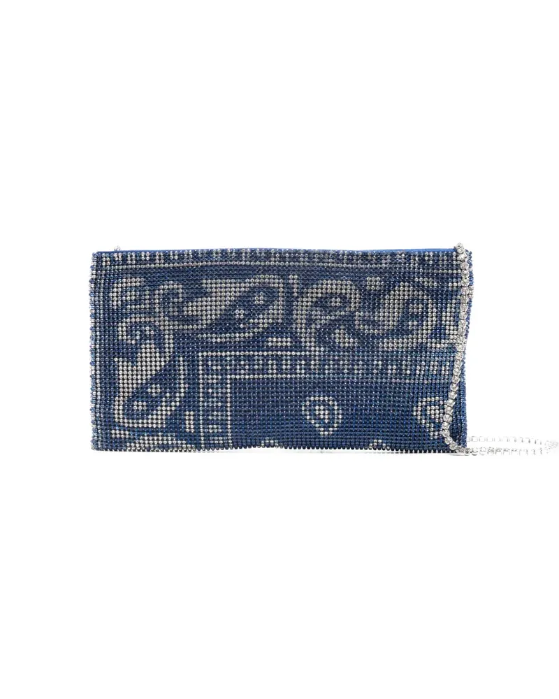 Benedetta Bruzziches crystal-embellishment cross body bag - Blau Blau