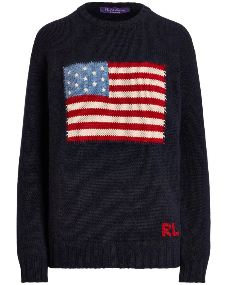 Ralph Lauren Flag Kaschmirpullover - Blau Blau