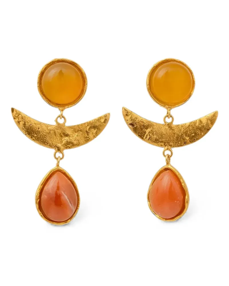 Sylvia Toledano Sunset Hängeohrringe mit Onyx und Jaspis - Gold Gold