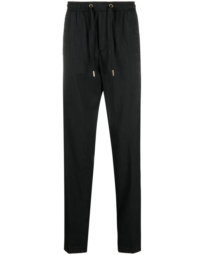 Versace Jogginghose mit  Allover-Print - Schwarz Schwarz