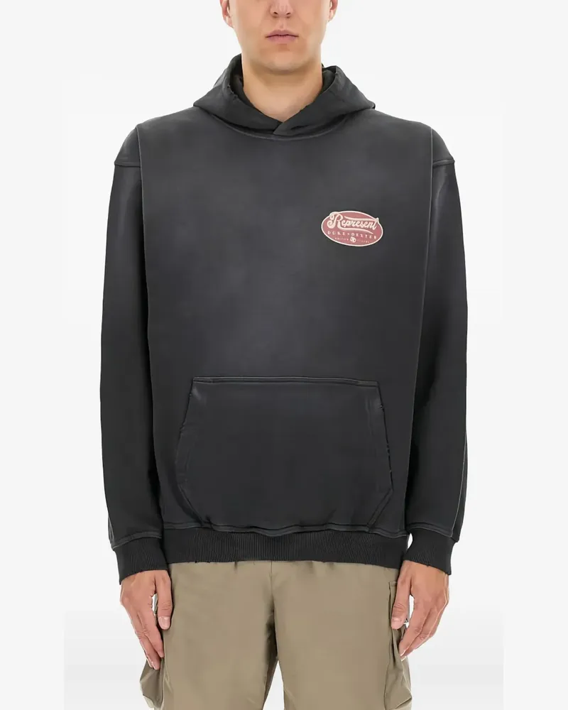 REPRESENT logo-detail hoodie - Schwarz Schwarz