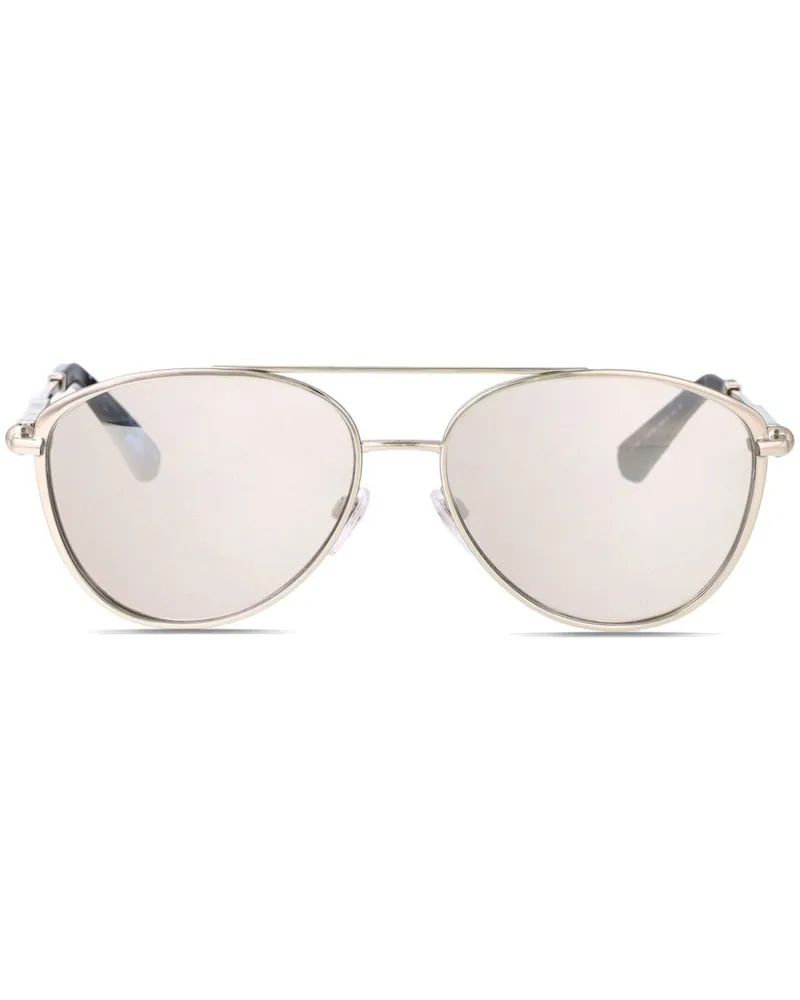Burberry Sonnenbrille mit rundem Gestell - Silber Silber