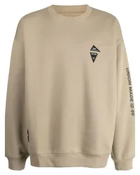 Izzue Sweatshirt mit Logo-Patches Braun