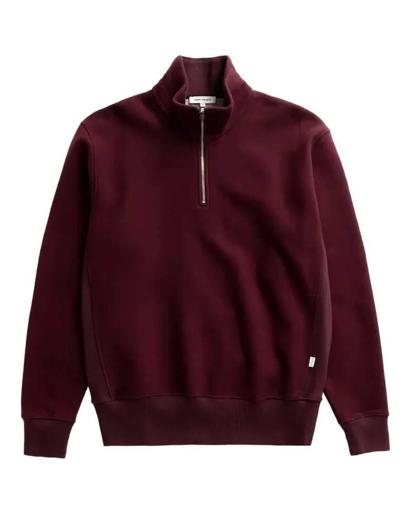 Norse Projects Flossil Pullover mit kurzem Reißverschluss - Rot Rot
