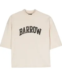 BARROW T-Shirt mit Logo-Print Nude