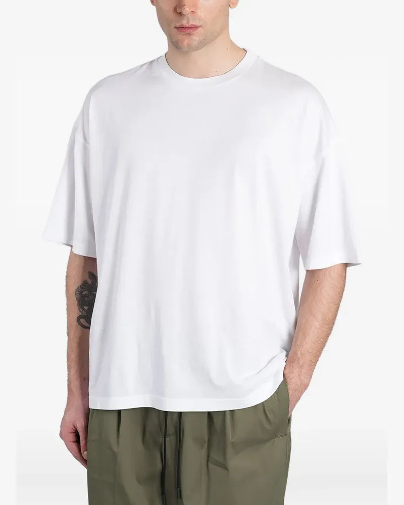 Roberto Collina dropped-shoulder crewneck cotton T-shirt - Weiß Weiß