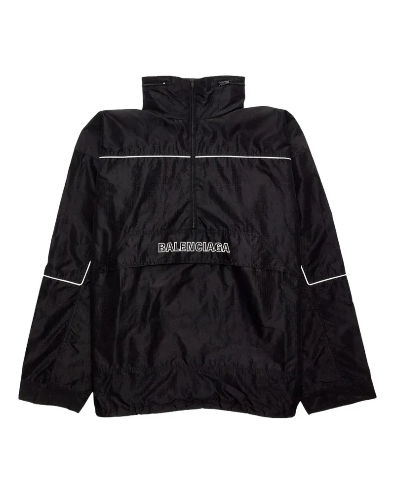 Balenciaga 80s Windbreaker mit Logo - Schwarz Schwarz