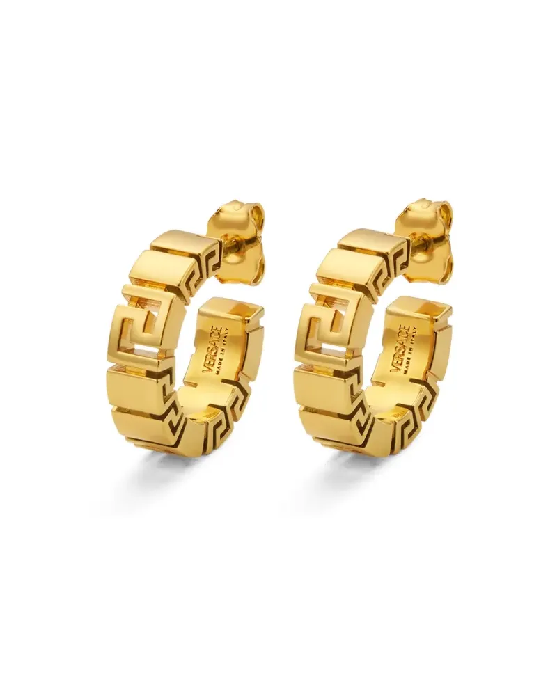 Versace greca-motif earrings - Gold Gold