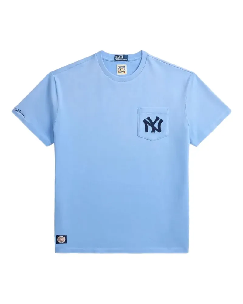 Ralph Lauren x MLB New York Yankees T-Shirt mit Stickerei - Blau Blau