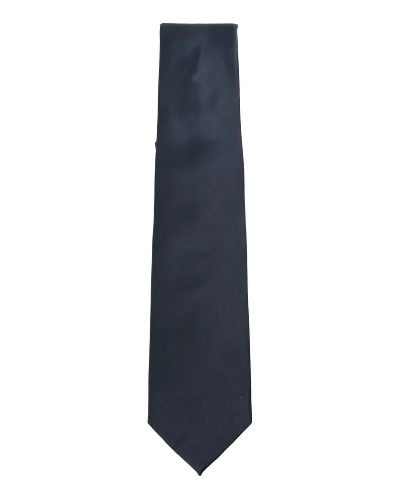 Corneliani Spitz zulaufende Krawatte - Blau Blau