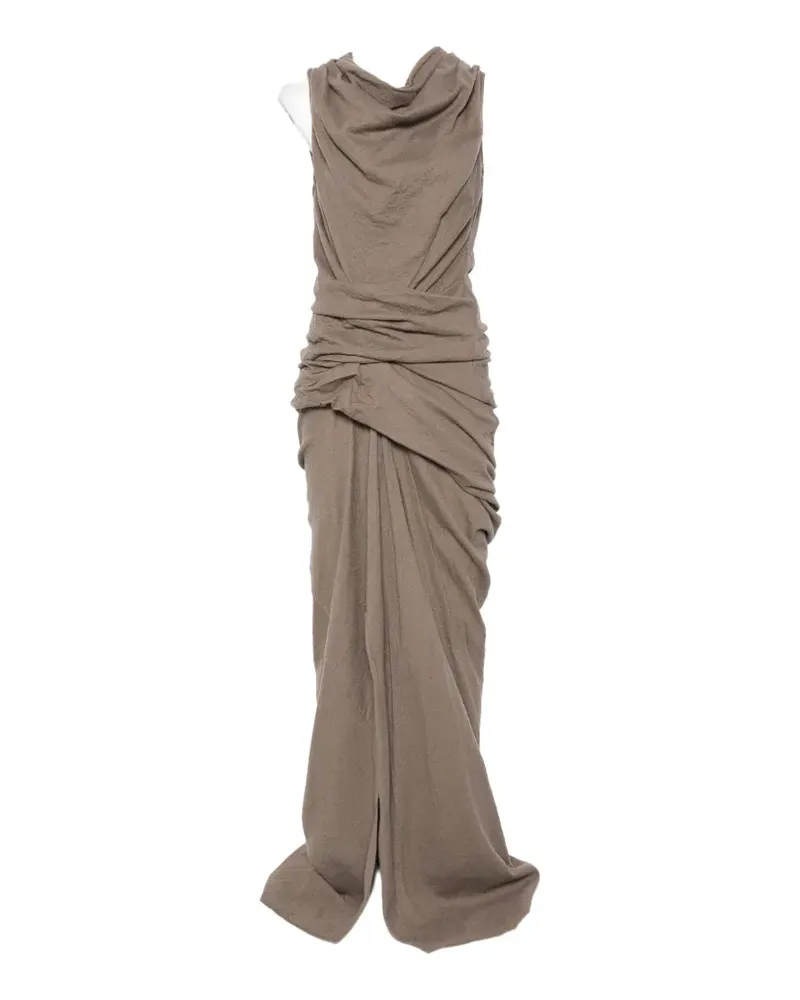 Rick Owens draped asymmetric dress - Grau Grau