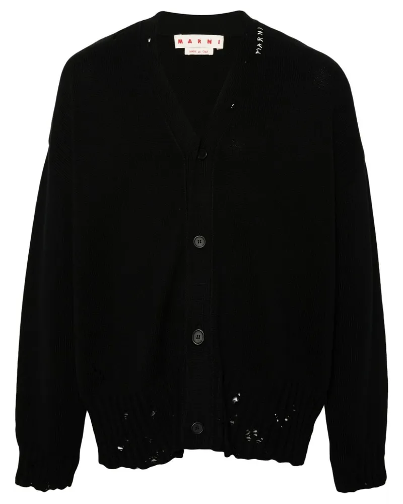 Marni Cardigan mit V-Ausschnitt - Schwarz Schwarz