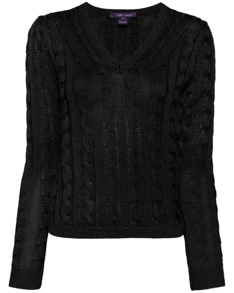 Ralph Lauren Pullover mit Zopfmuster - Schwarz Schwarz