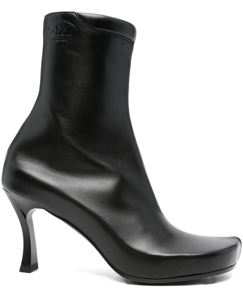 Balenciaga Stiefeletten mit eckiger Kappe 75mm - Schwarz Schwarz