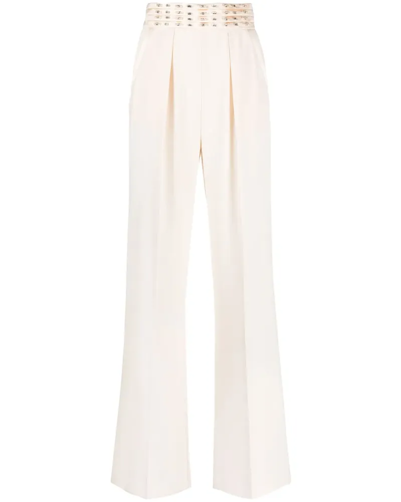 Elisabetta Franchi Palazzohose mit Gürtel - Nude Nude