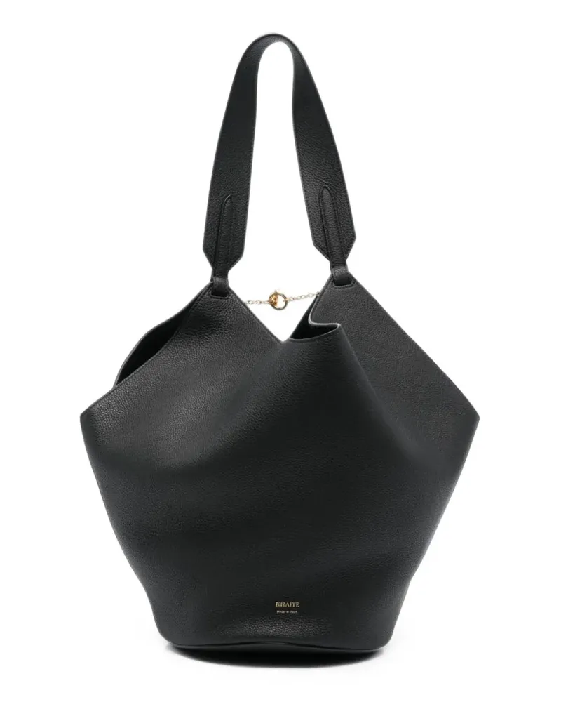 KHAITE Kleine Lotus Tote Bag - Schwarz Schwarz