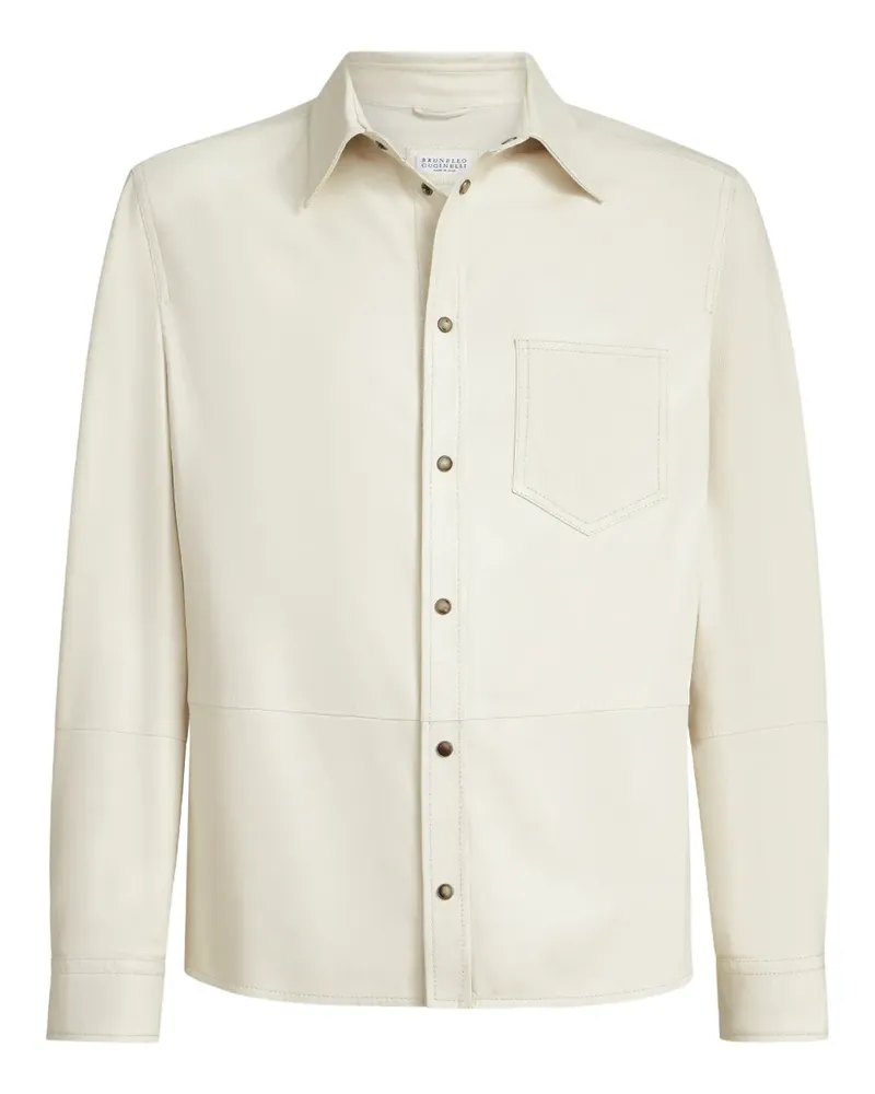 Brunello Cucinelli Hemd mit Brusttasche - Nude Nude