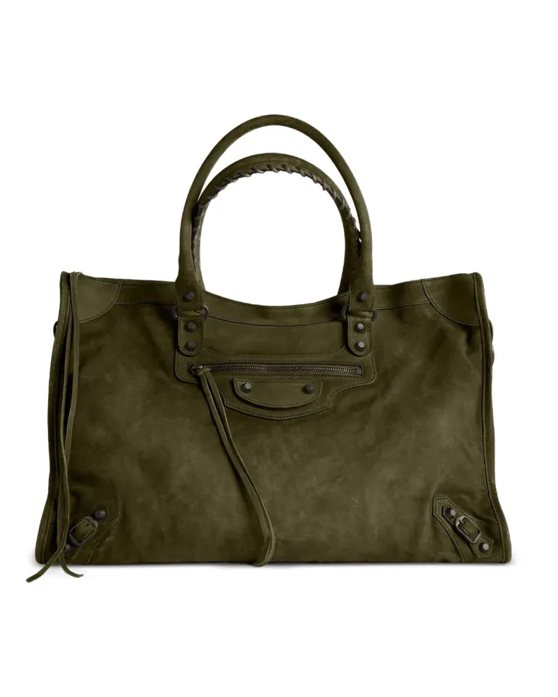 Balenciaga large Le City braided tote bag - Grün Grün