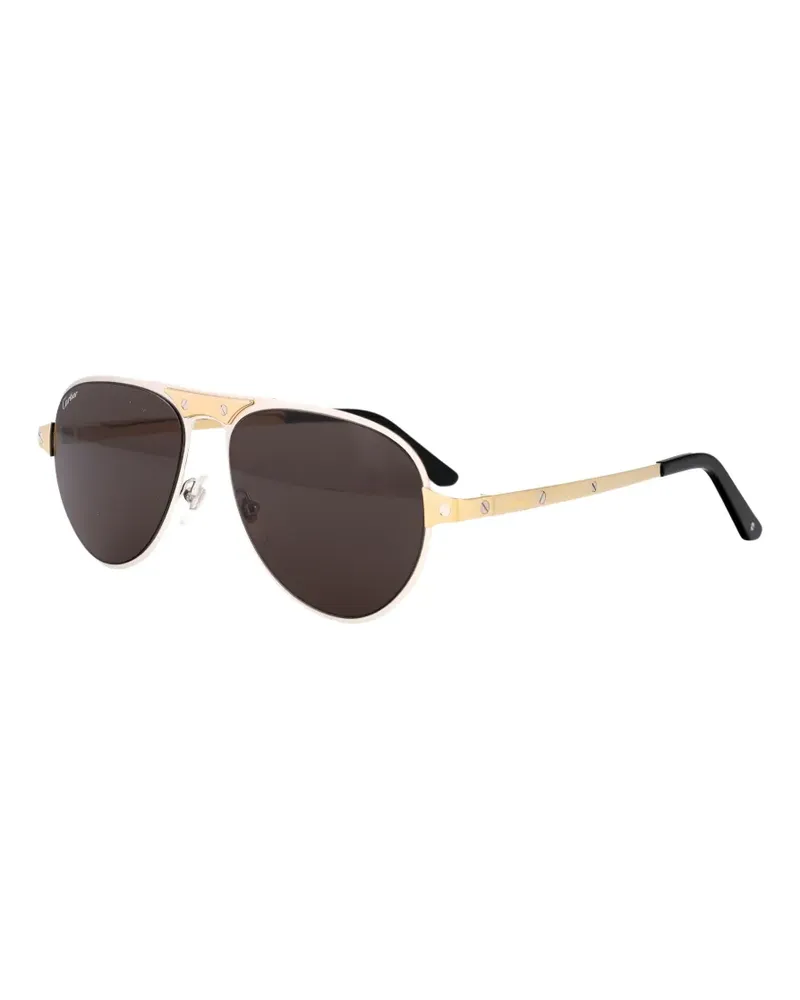 Cartier Santos de  pilot sunglasses - Gold Gold