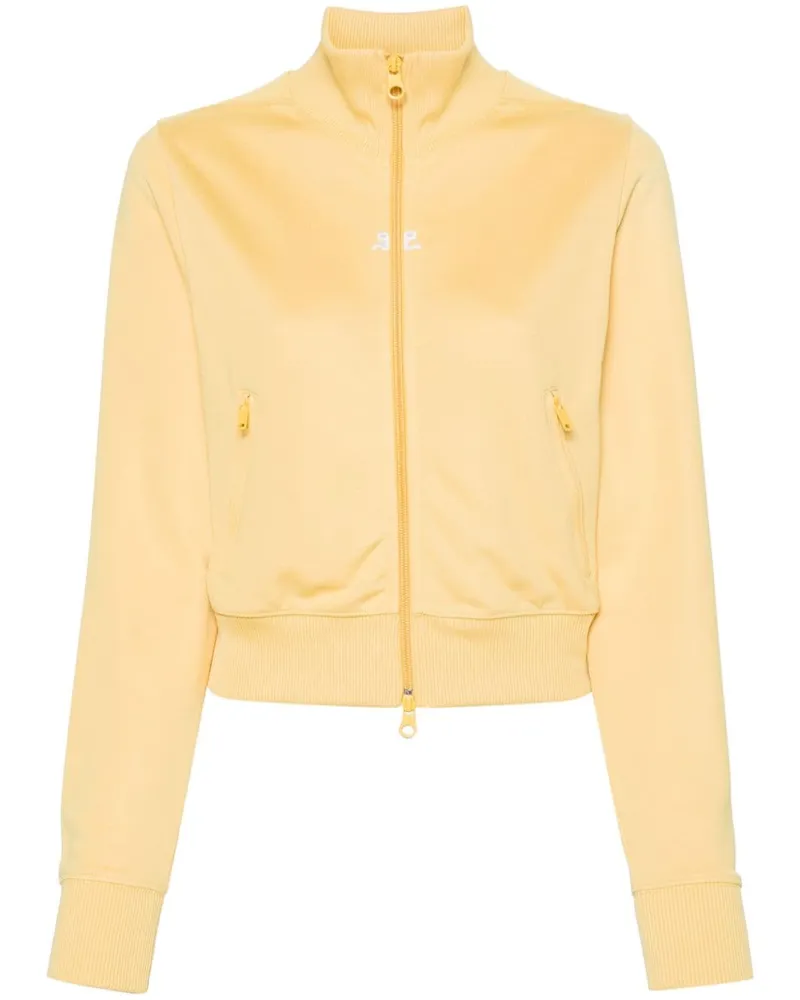 Courrèges Sweatshirt mit GG-Stickerei - Gelb Gelb