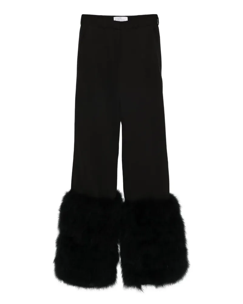 Giuseppe di Morabito Hose mit Federbesatz - Schwarz Schwarz