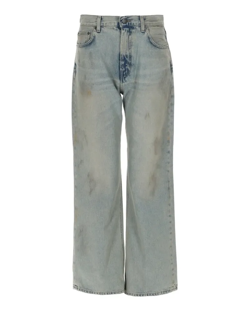 Haikure Korea distressed wide-leg jeans - Blau Blau