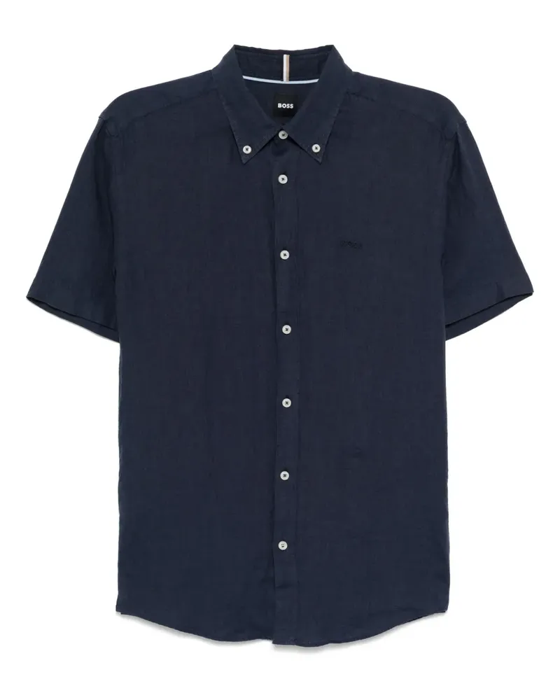 HUGO BOSS Kurzärmeliges Hemd - Blau Blau