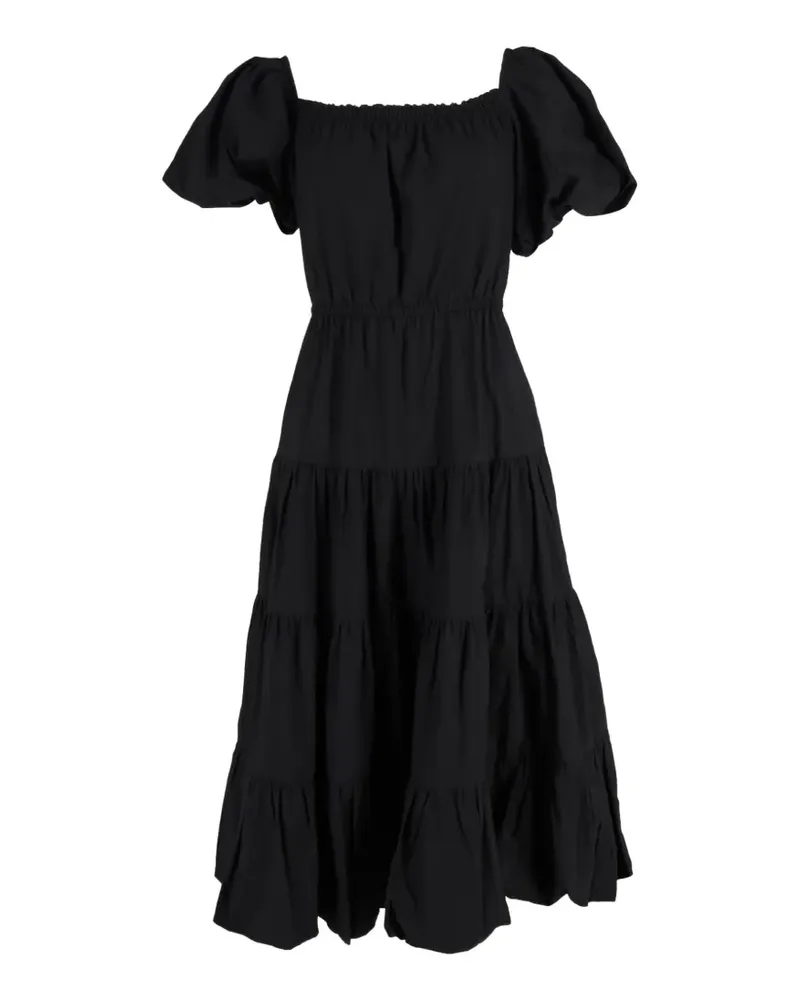 Jason Wu off-the-shoulder tiered midi dress - Schwarz Schwarz