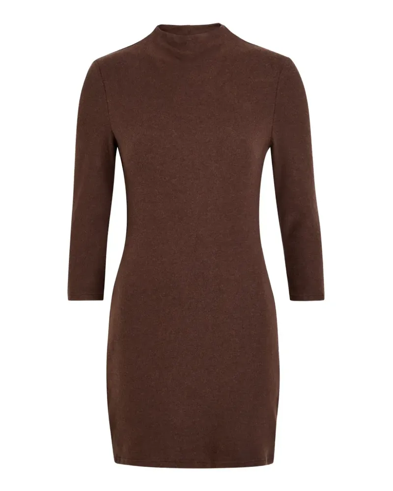 Reformation Camille Minikleid mit Stehkragen - Braun Braun