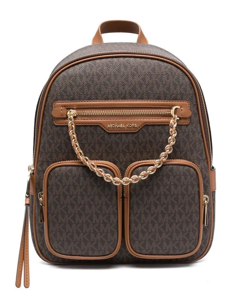 Michael Kors Rucksack mit Monogramm-Print Braun