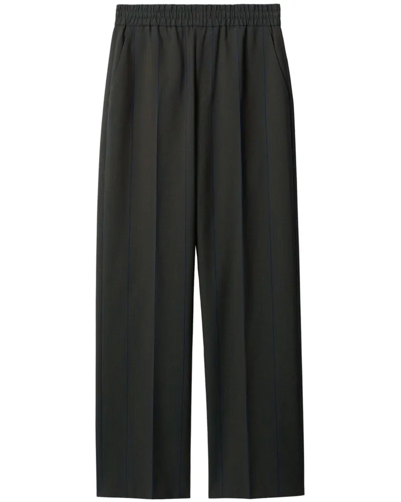 Burberry Gestreifte Straight-Leg-Hose - Grau Grau