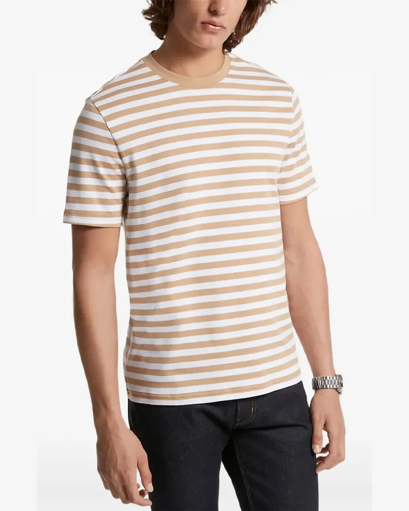 Michael Kors Gestreiftes T-Shirt - Nude Nude