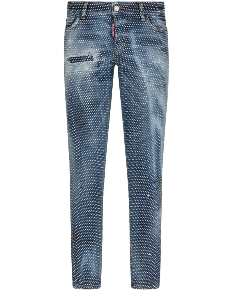 Dsquared2 Kristallverzierte Sailor Jeans - Blau Blau