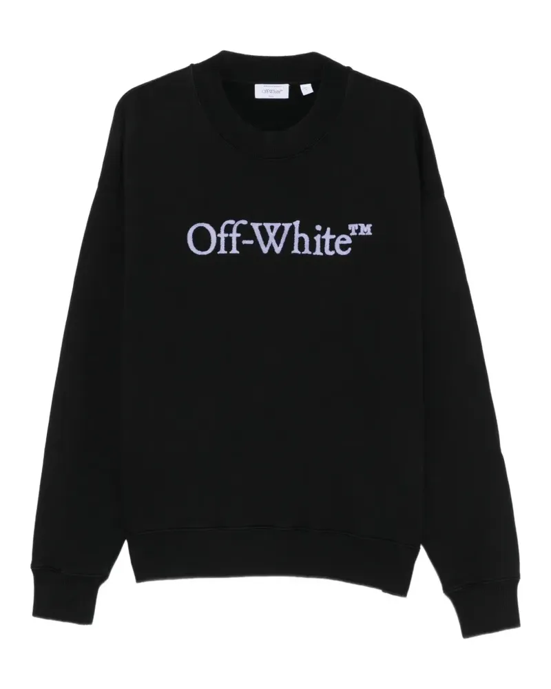 OFF-WHITE logo-embroidered sweatshirt - Schwarz Schwarz