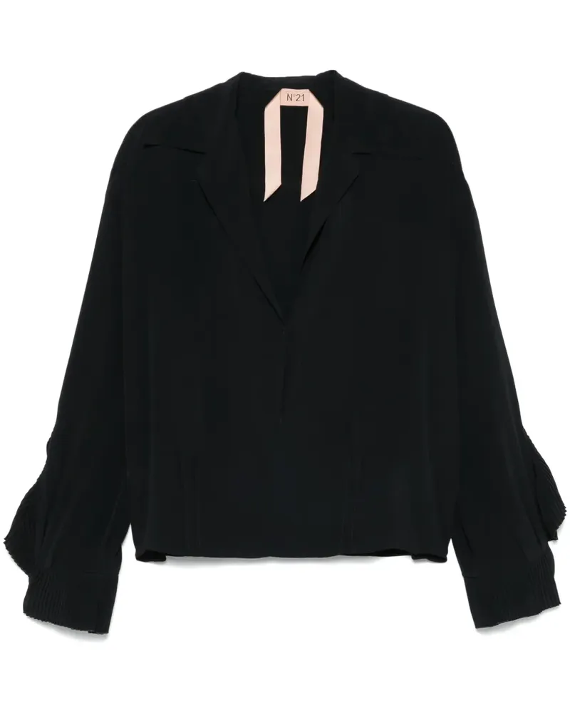 N° 21 Bluse mit Rüschendetail - Schwarz Schwarz