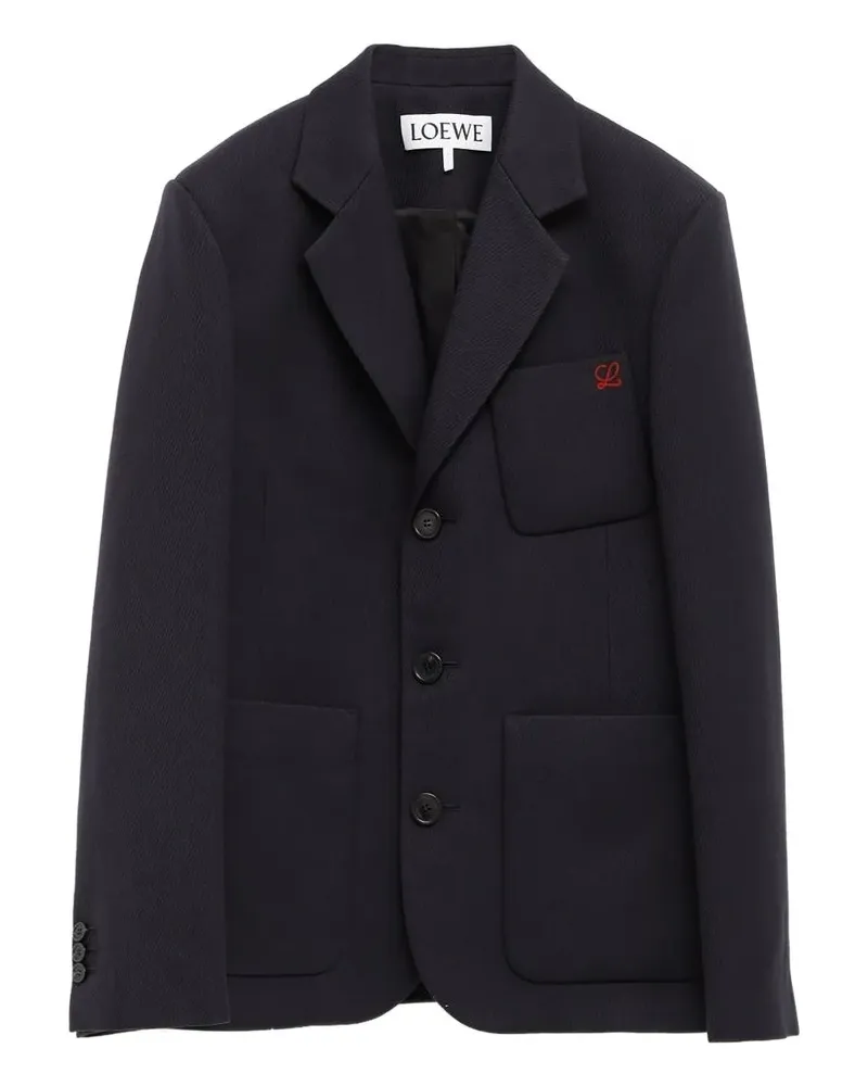 Loewe logo-embroidered jacket - Blau Blau