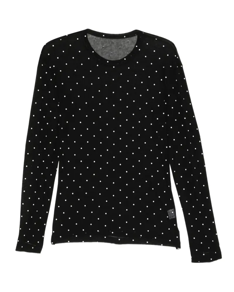 JNBY T-Shirt mit Polka Dots - Schwarz Schwarz