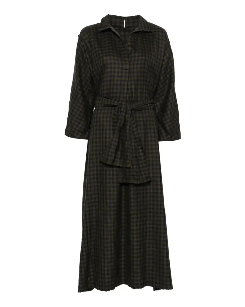 Daniela Gregis Kleid mit Karomuster - Grün Grün