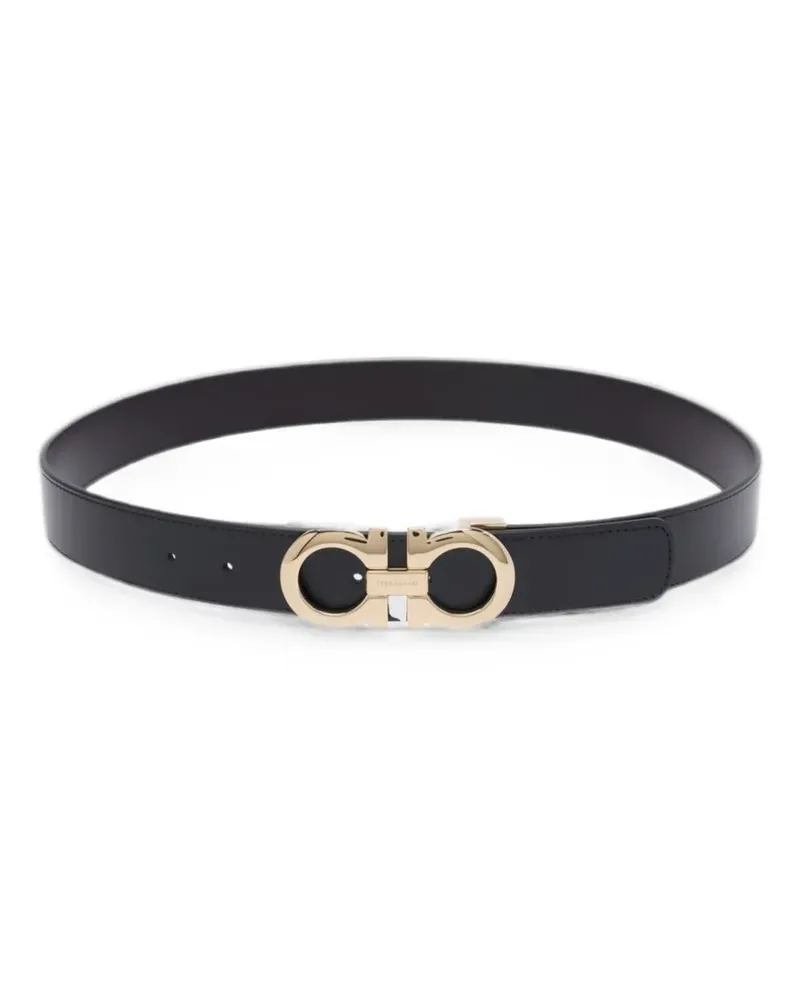 Ferragamo Gancini buckle leather belt - Schwarz Schwarz