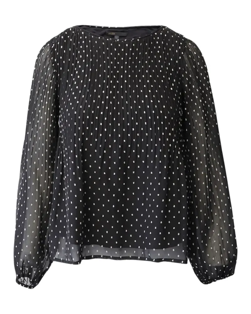 Maje Bluse mit Polka Dots - Schwarz Schwarz