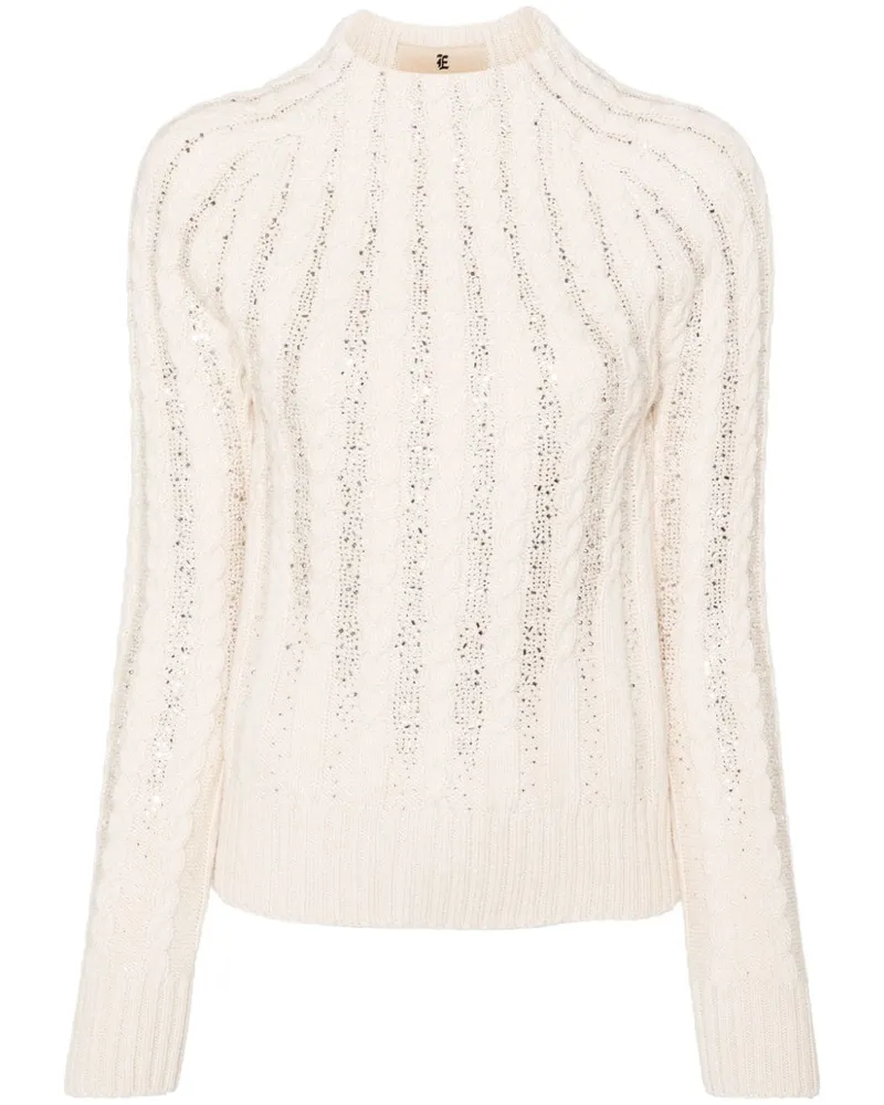 Ermanno Scervino Pullover mit Strass Nude