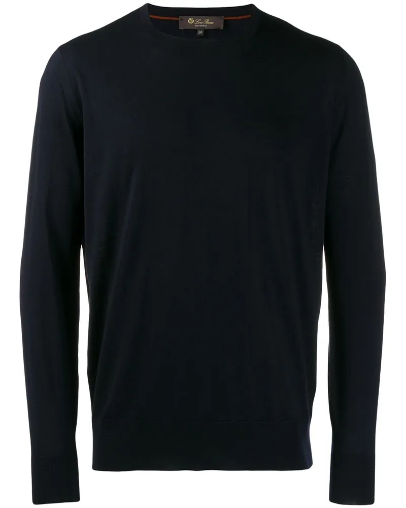 Loro Piana Pullover mit rundem Ausschnitt - Blau Blau