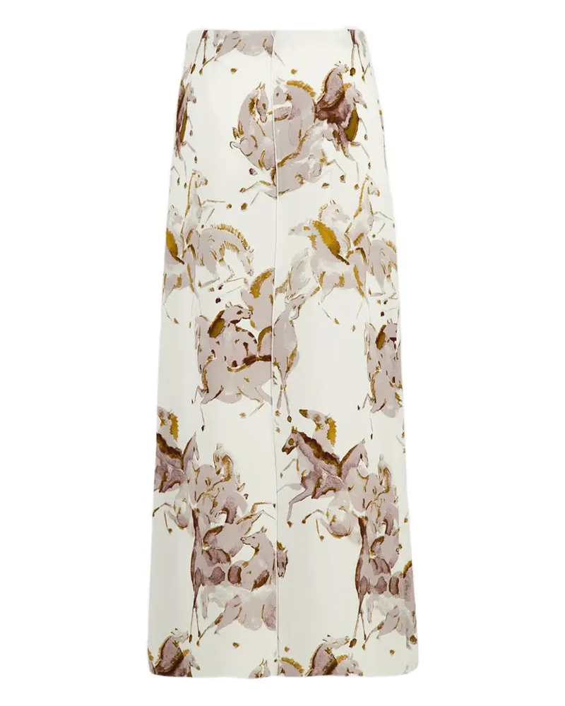 Altuzarra Midirock mit Print - Weiß Weiß